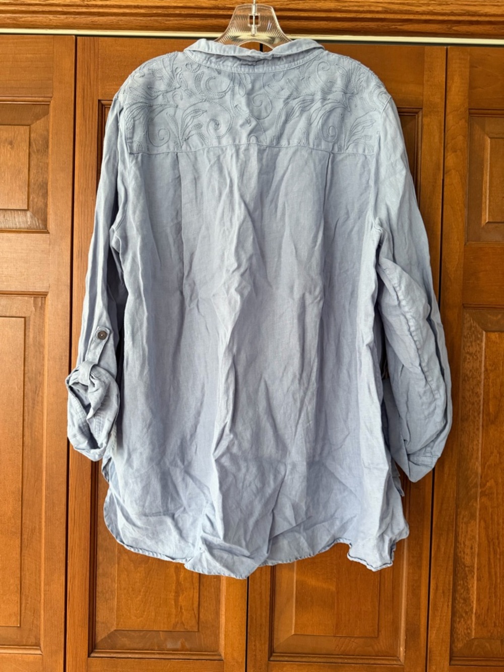 John Mark Light Blue Embroidered Shirt - Picture 3 of 8
